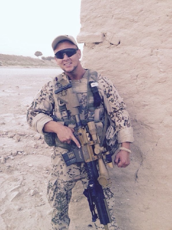 Stanis Zichler on patrol during his Afghanistan deployment