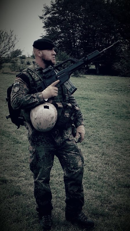 Stanis Zichler during military training in Germany